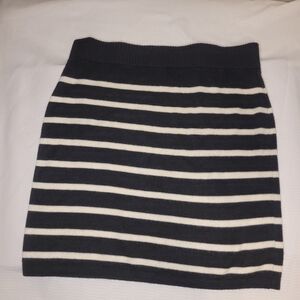 Loft Outlet Wool Blend Striped Cozy Mini Skirt sz L Petite